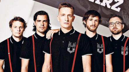 Till Kummer, Karl Schumann, Felix Kummer, Max Marschk und Steffen Tidde (v. l.) sind Kraftklub. 