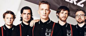 Till Kummer, Karl Schumann, Felix Kummer, Max Marschk und Steffen Tidde (v. l.) sind Kraftklub. 