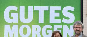 Die Spitzenkandidaten der Grünen bei der Landtagswahl in Brandenburg: Ursula Nonnemacher und Axel Vogel.