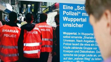 Berichterstattung im Internet über die "Scharia-Polizei" in Wuppertal.