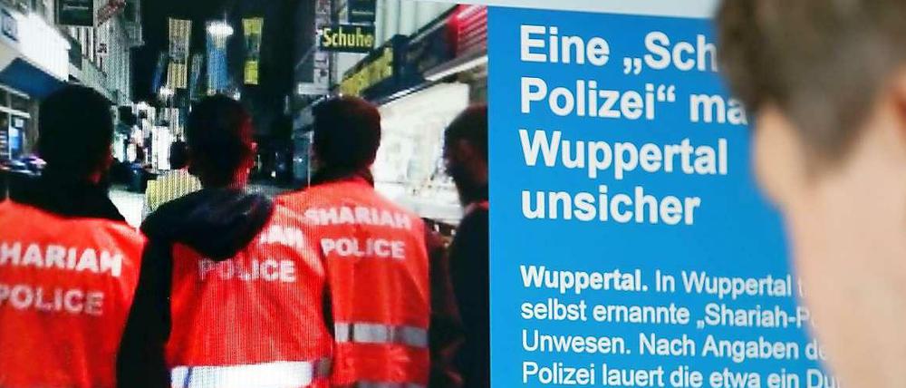 Berichterstattung im Internet über die "Scharia-Polizei" in Wuppertal.