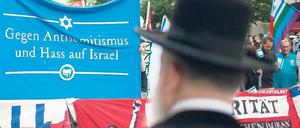 Zwischen den Fronten. Demonstranten am 25. Juli in Berlin, als Protest gegen anti-israelische Kundgebungen am Al-Kuds-Tag.