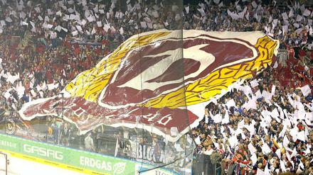 „D“ wie Dynamo. Verweise auf den Ursprung des Klubs stehen bei den Eisbären-Fans immer noch hoch im Kurs. 