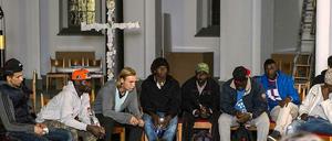 Die Flüchtlinge in der Kreuzberger Thomaskirche am Mariannenplatz.