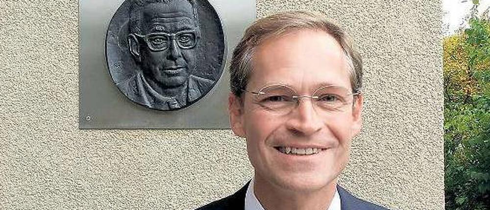 Michael Müller, 49, verließ die Gustav-Heinemann-Schule 1982 nach der Mittleren Reife und absolvierte eine kaufmännische Lehre, um die väterliche Druckerei zu leiten. 