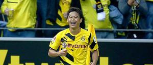 Der verlorene Sohn kehrt zurück: Shinji Kagawa traf gleich bei seinem ersten Bundesligaspiel nach seiner Rückkehr.