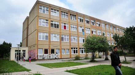 Das Flüchtlingsheim in Hellersdorf.