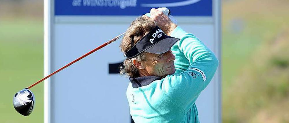 Seltenes Vergnügen: Bernhard Langer bei einem Turnier - wie diese Woche in Schwerin - in Deutschland.