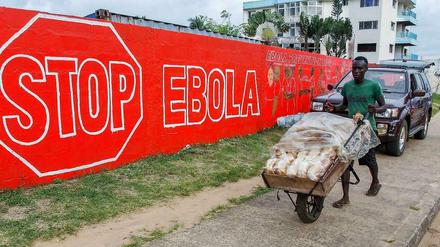 Wandbild in Monrovia. 