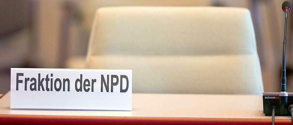 Die NPD ist nur noch in einem Landesparlament vertreten, in Mecklenburg-Vorpommern. In Sachsen dagegen scheiterte die rechtsxtreme Partei an der Fünf-Prozent-Hürde. 