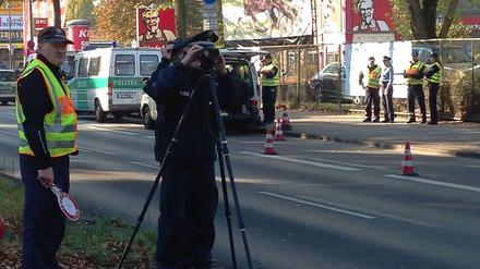 Blitzer am Mariendorfer Damm. Hier wurde nur zwei Raser auffällig.
