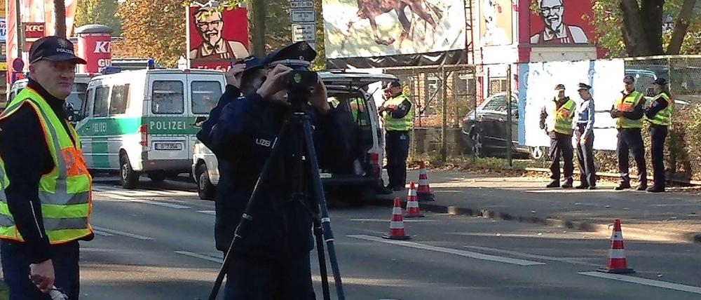 Blitzer am Mariendorfer Damm. Hier wurde nur zwei Raser auffällig.