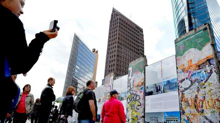 Mauerstück am Potsdamer Platz in Berlin-Mitte.