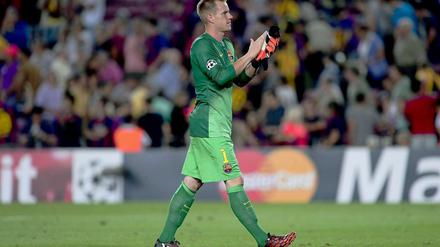 Endlich im Spiel. Ter Stegen musste bis Mittwoch auf sein Debüt für den FC Barcelona warten.