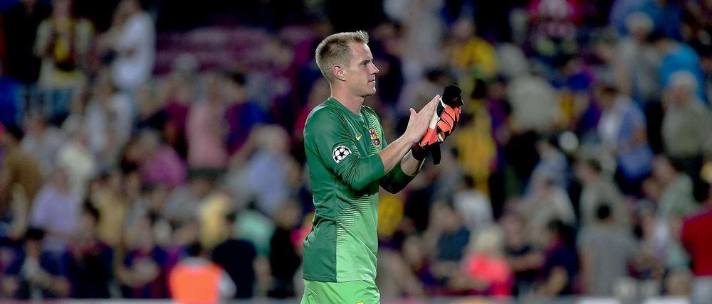Endlich im Spiel. Ter Stegen musste bis Mittwoch auf sein Debüt für den FC Barcelona warten.