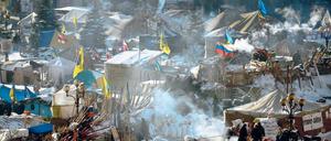 Nur Freiheitskämpfer in Kiew? Der ARD-Programmbeirat sieht in der Berichterstattung im Ersten eine Schwarz-Weiß-Zeichnung zugunsten der Maidan-Bewegung. Foto: AFP