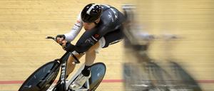Eine Stunde, Runde für Runde. Jens Voigt bei seiner Weltrekord-Fahrt. 