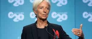 Die Direktorin des Internationalen Währungsfonds, Christine Lagarde, tagte mit den Finanzministern der G20 im australischen Crains.