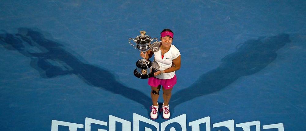 Li Na nach ihrem Sieg Anfang dieses Jahres bei den Australian Open in Melbourne.
