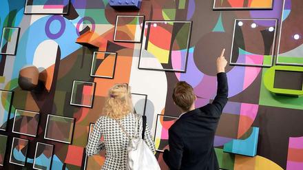 Ein Werk des Künstlers Tobias Rehberger auf der Art Berlin Contemporary (ABC)