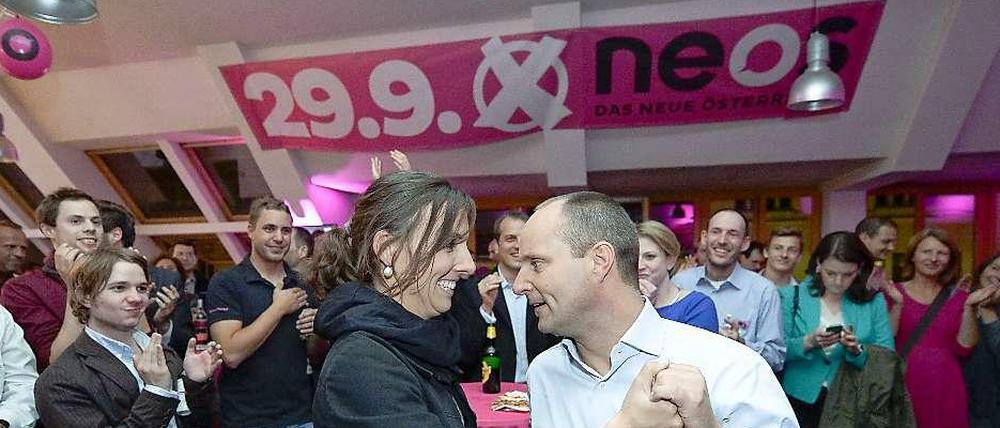Die neue Partei "Neos" von Parteichef Matthias Strolz kam in Österreich 2013 auf Anhieb ins Parlament
