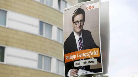 Der Berliner CDU-Bundestagsabgeordnete Philipp Lengsfeld auf einem Wahlplakat.