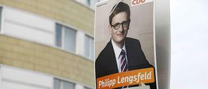 Der Berliner CDU-Bundestagsabgeordnete Philipp Lengsfeld auf einem Wahlplakat.