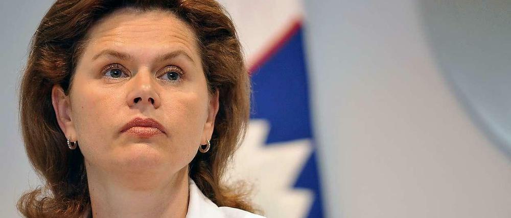 Die ehemalige slowenische Regierungschefin Alenka Bratusek.