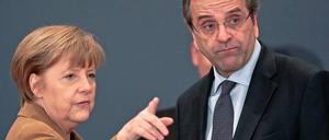 Antonis Samaras weiß, dass gegen den Willen von Angela Merkel in Europa nichts geht.
