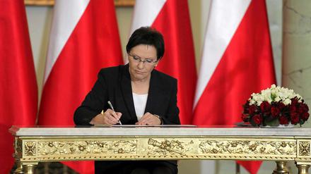 Steht vor großen Aufgaben. In einer Umfrage bewerten nur 31 Prozent der Polen die neue Mannschaft unter Ewa Kopacz positiv.