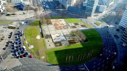 Ein Blick auf den Ernst-Reuter-Platz aus der Kantine im früheren Telefunken-Hochhaus.