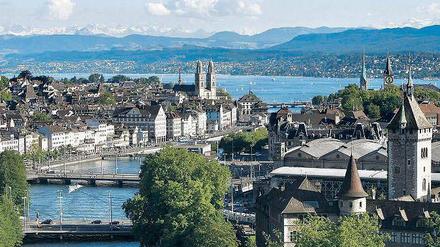 Zürich ist das Bankenzentrum der Schweiz. 