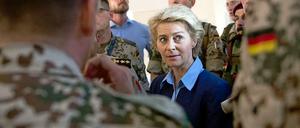 Ursula von der Leyen, Bundesverteidigungsministerin, am Donnerstag im Norden des Irak.