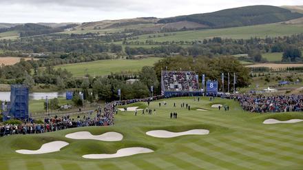 Der Ryder-Cup-Platz. Ein Naturereignis mitten in der schottischen Heidelandschaft.