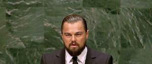 Beharrlichkeit und Glamour. UN-Generalsekretär Ban Ki Moon wirbt für mehr Klimaschutz und hat den Schauspieler Leonardo di Caprio zu Hilfe geholt.