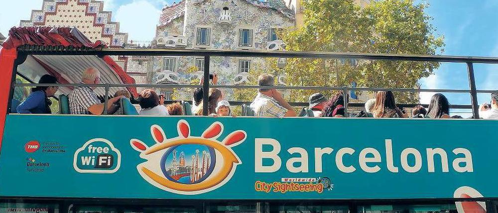 Touristen in Barcelona.