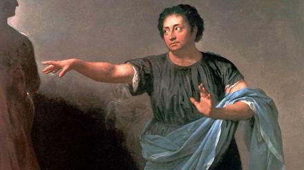 Der Schauspieler, Theaterdirektor und Dramatiker Iffland als "Pygmalion" in dem Stück "Pygmalion" von J.-J.Rousseau. Gemälde von Anton Graff, 1800.