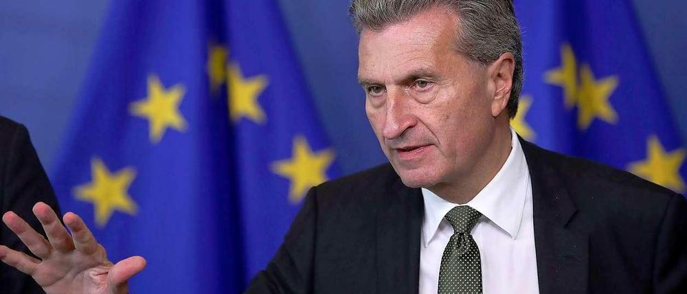 EU-Energiekommissar Günther Oettinger.