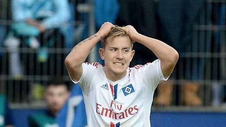 Zum Haareraufen: Lewis Holtby kann die Negativserie des Hamburger SV nicht fassen. 