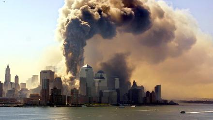 Eine Zäsur des Bewusstseins. Aufnahme vom Einsturz der zwei Türme des World Trade Centers in New York.