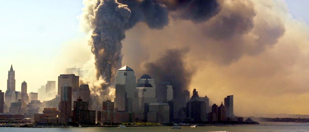 Eine Zäsur des Bewusstseins. Aufnahme vom Einsturz der zwei Türme des World Trade Centers in New York.