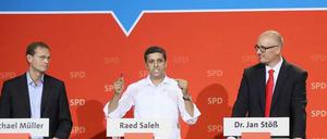Michael Müller, Raed Saleh und Jan Stöß konkurrieren um die Nachfolge von Klaus Wowereit.
