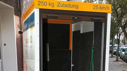 Im Heck des Velos findet genau eine Europalette Platz. Der Laderaum ist 1,35 Meter hoch, ebenso tief und 90 Zentimeter breit. 