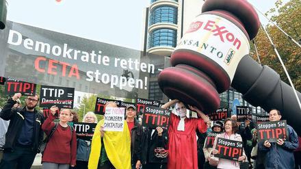 Protest gegen Ceta-Abkommen in Berlin.