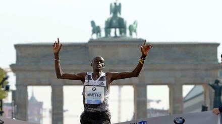 Neuer Weltrekordhalter: Dennis Kimetto beim Berlin-Marathon 2014.