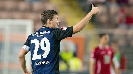 Bild aus besseren Zeiten. Michael Parensen war in der vergangenen Saison Stammspieler, unter dem neuen Trainer Norbert Düwel kam er noch nicht zum Einsatz.