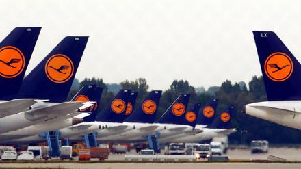 Bleiben am Boden: Die Langstreckenflüge der Lufthansa in Frankfurt. 