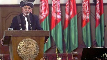 Der neue Präsident Aschraf Ghani bei der Amtseinführung.