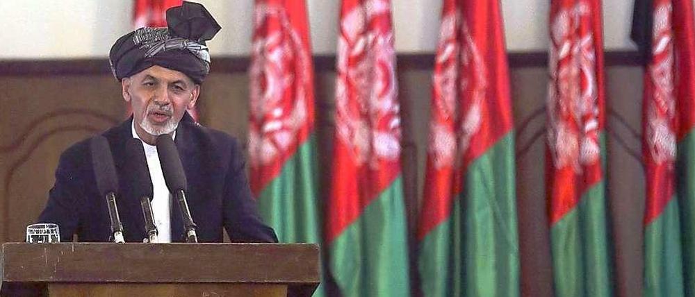 Der neue Präsident Aschraf Ghani bei der Amtseinführung.