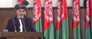Der neue Präsident Aschraf Ghani bei der Amtseinführung.